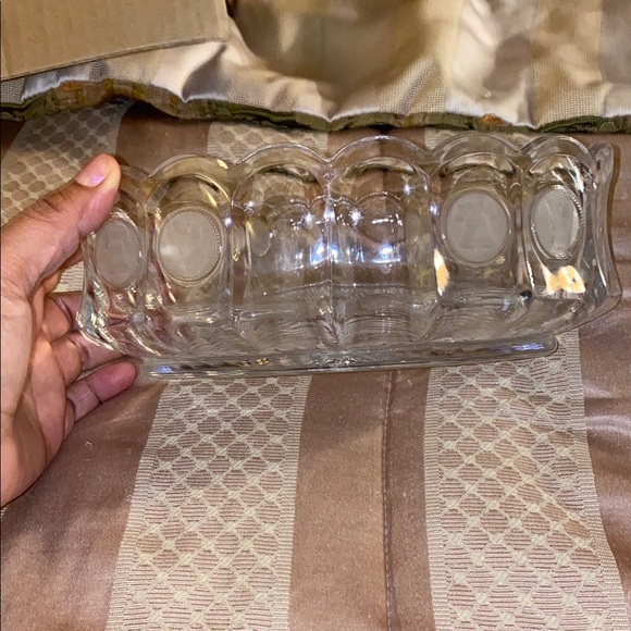 Box41 Vintage Fostoria Elegant Clear Glass Decorative Bowl - Picture 2 of 5